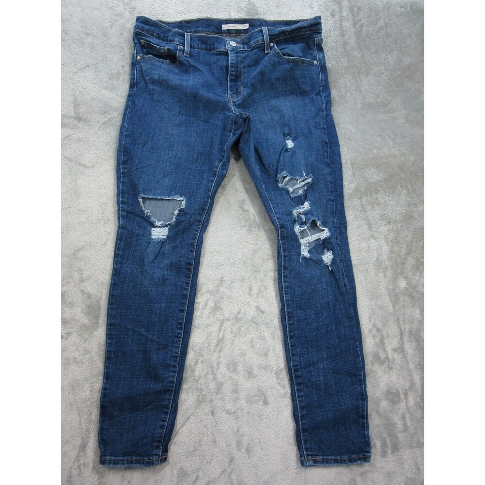 Levis 711 Jeans Women's Plus Sz. 16W Skinny Medium Wash Blue Stretch 5-Pocket